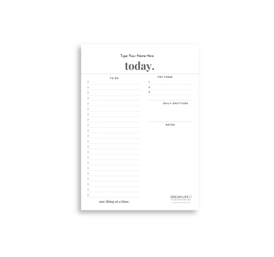 A5 Daily Wellbeing Notepad - Minimal