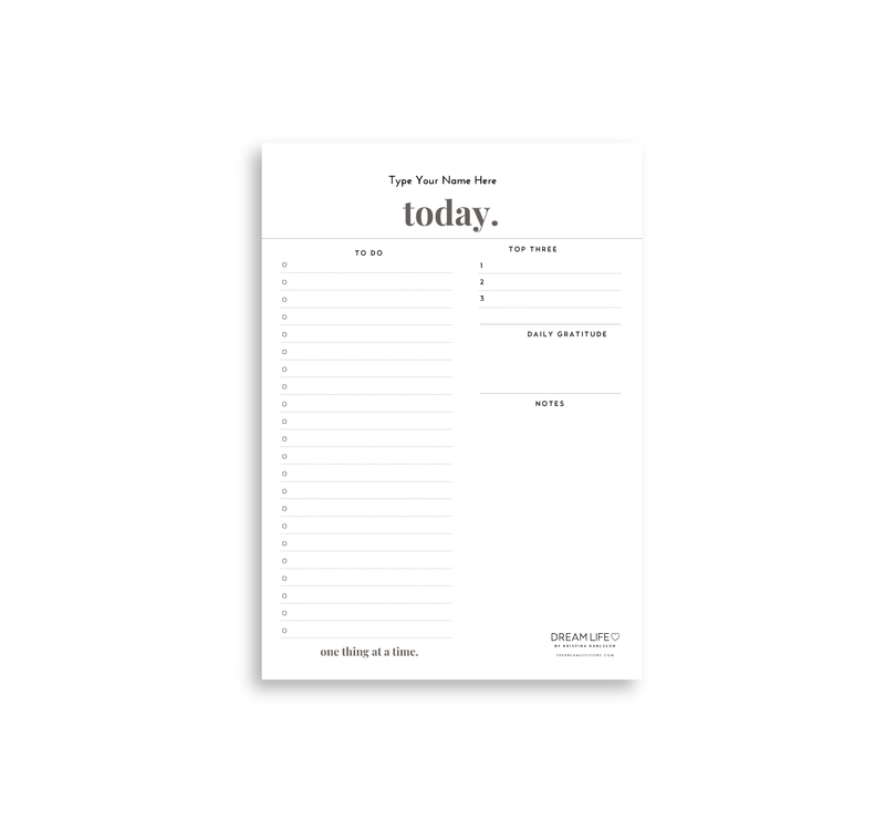 A5 Daily Wellbeing Notepad - Minimal
