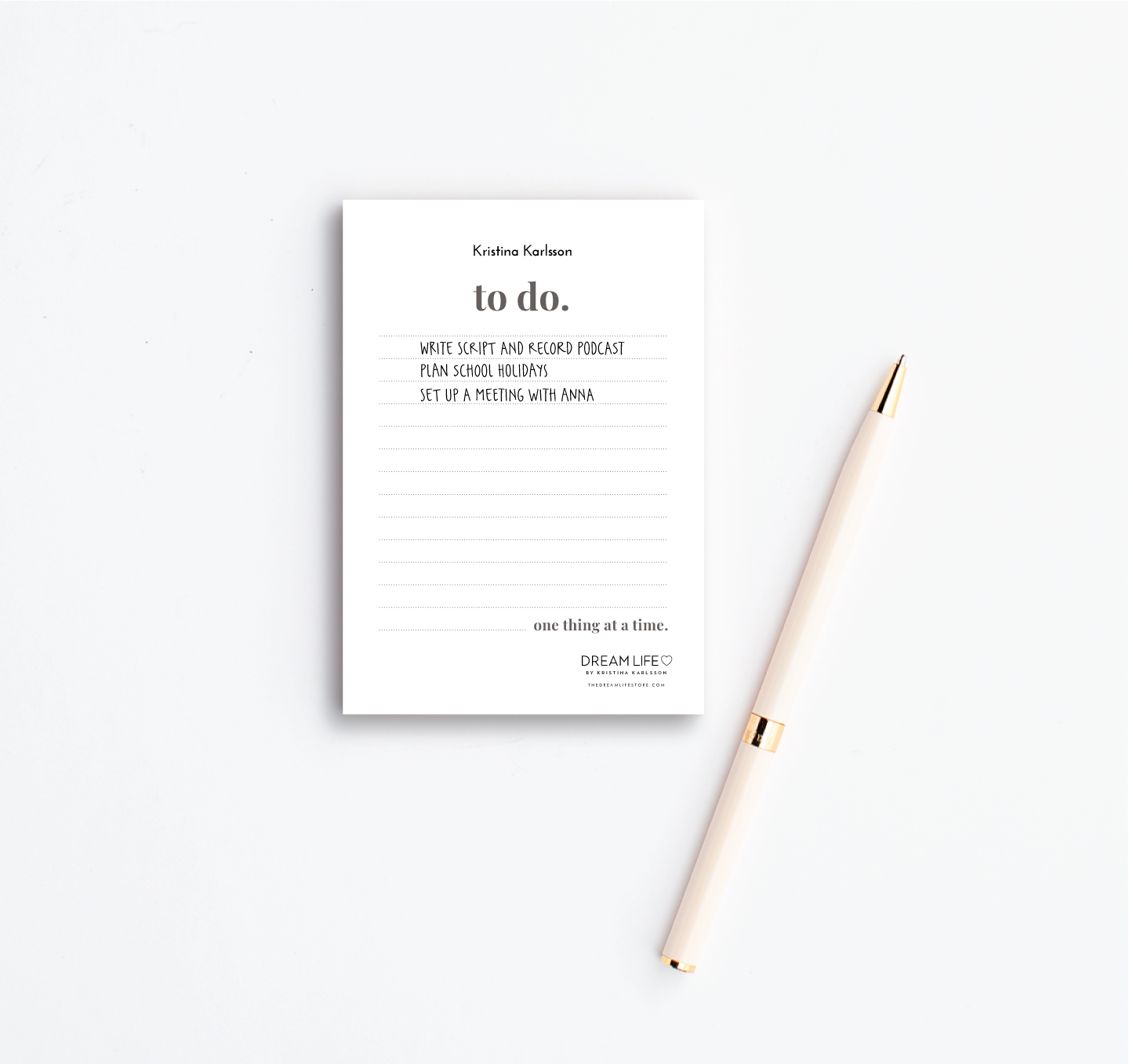A6 To Do Notepad - Minimal – Dream Life