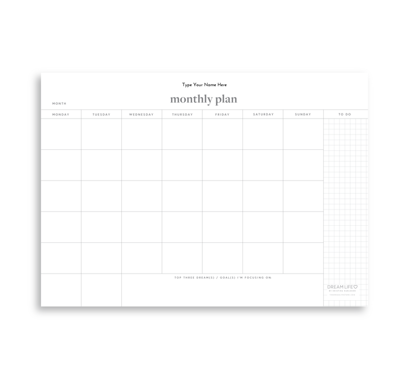 A4 Monthly Notepad - Progress