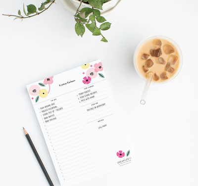 A5 Daily Plan Notepad - Summer - Pink