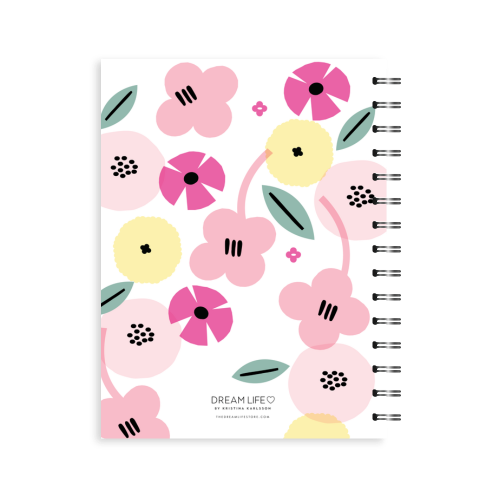 A5 2023 Spiral Family Diary - Summer - Pink