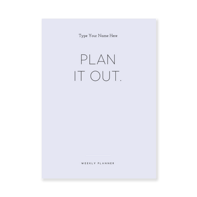 A5 Planner Undated - Plan it out - Lilac