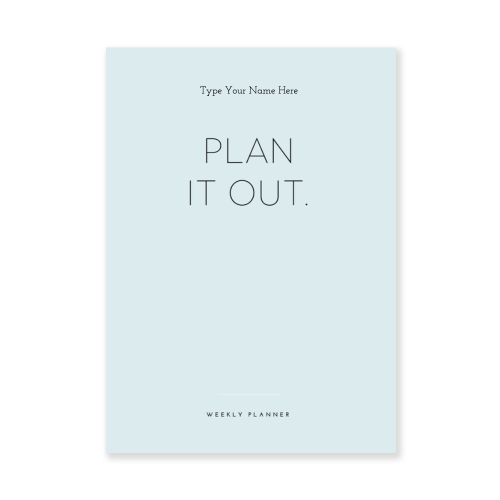 A5 Planner Undated - Plan it out - Blue