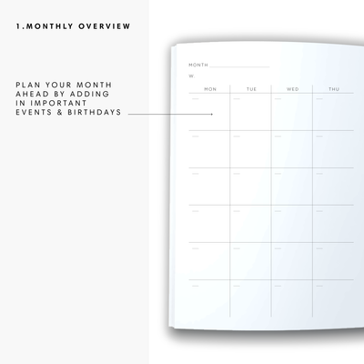 A5 Spiral Planner Undated - Plan It Out - Pink