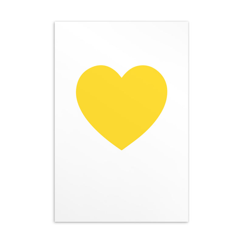 YELLOW HEART Art Card