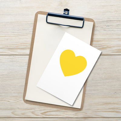 YELLOW HEART Art Card