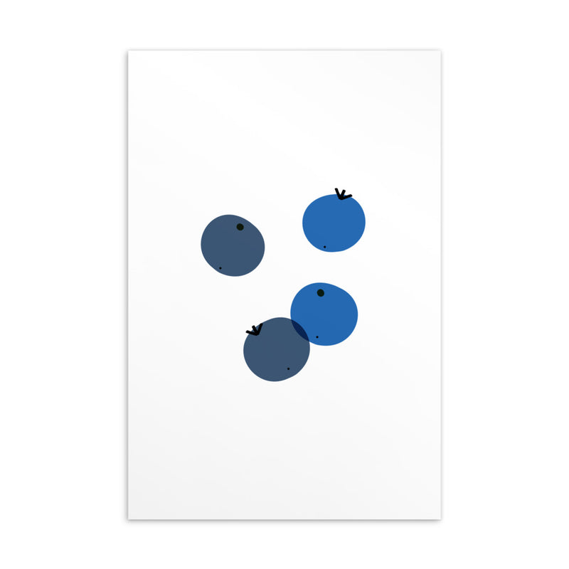 Blueberries Art Card