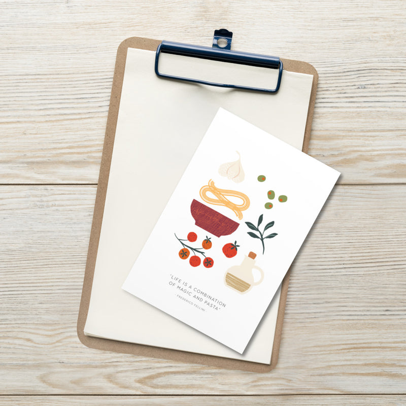 LIFE IS PASTA Art Card