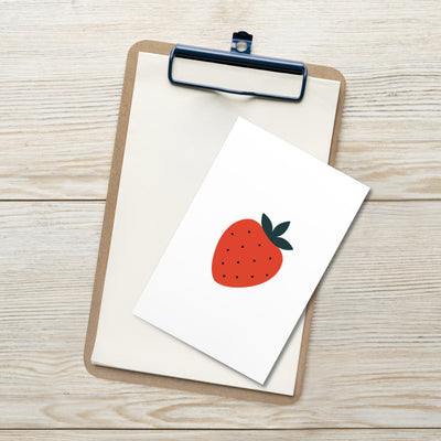 Strawberry Art Card