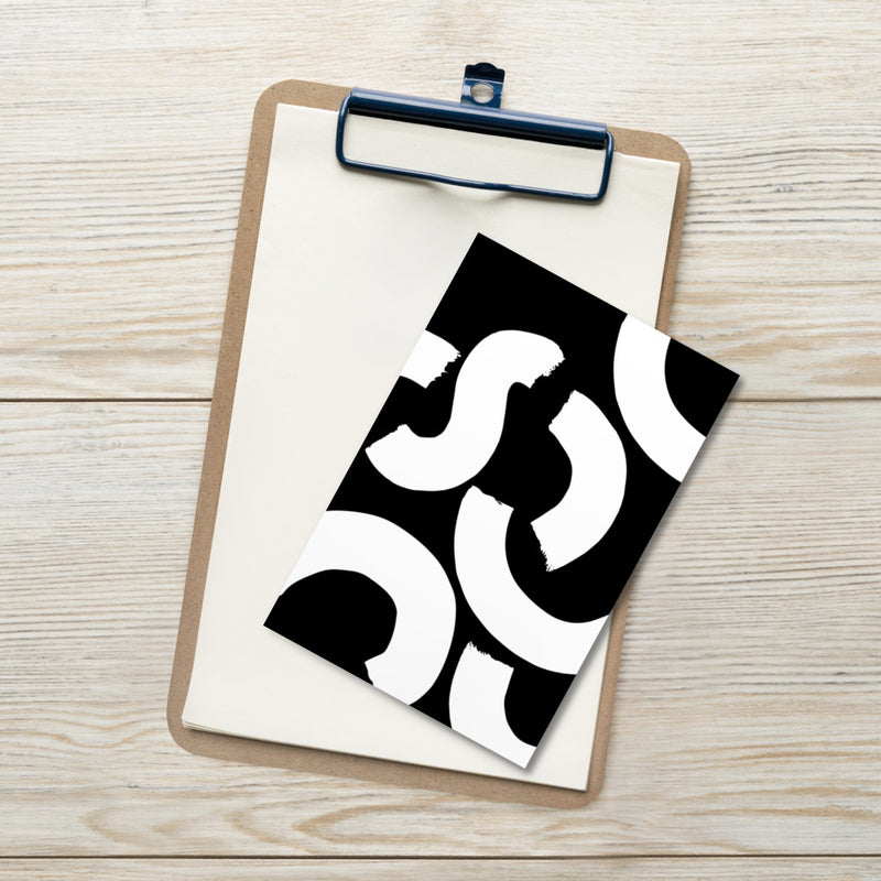 WHITE SQUIGGLE Art Card