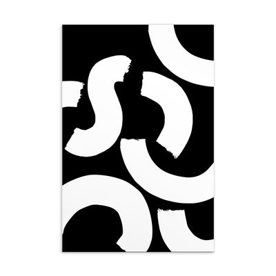 WHITE SQUIGGLE Art Card