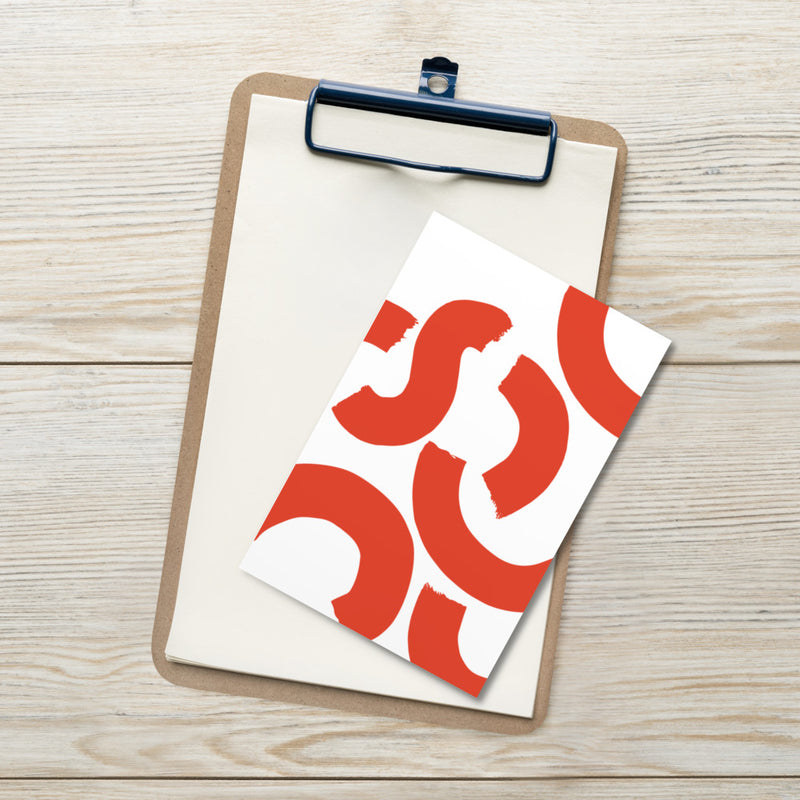 RED SQUIGGLE Art Card