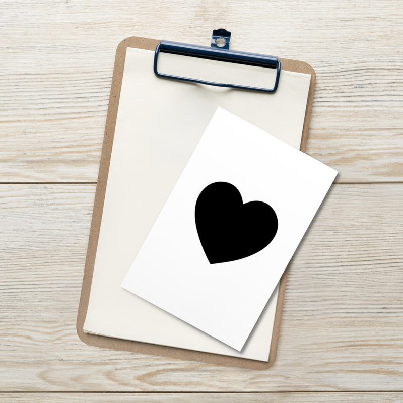 BLACK HEART Art Card