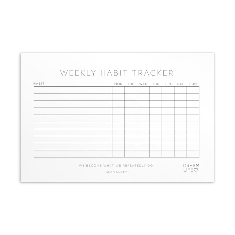 WEEKLY HABIT TRACKER Art Card