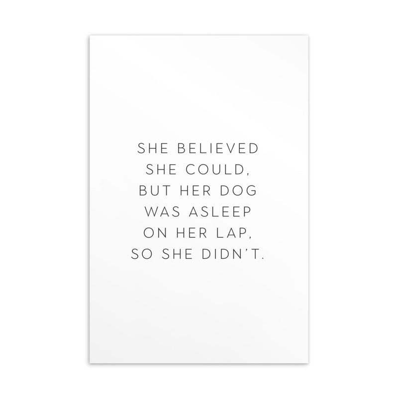 DOG ON LAP Art Card