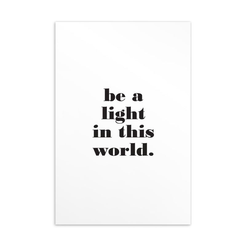 BE A LIGHT Art Card