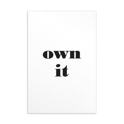 OWN IT Art Card