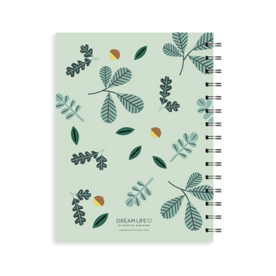 A5 Spiral Journal - Walking - Kastanj - Green