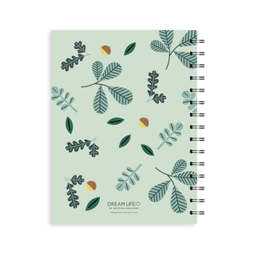 A5 Spiral Journal - Walking - Kastanj - Green