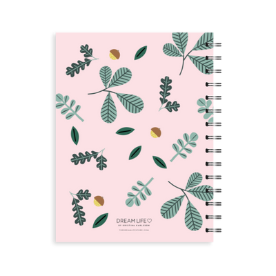 A5 Spiral Journal - Walking - Kastanj - Pink