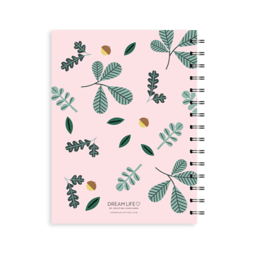 A5 Spiral Journal - Walking - Kastanj - Pink